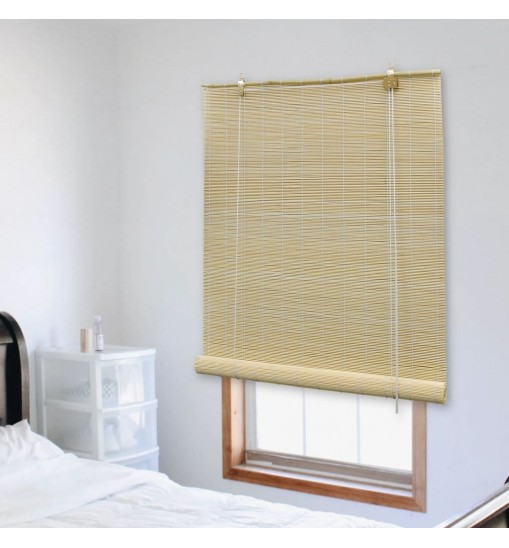 vidaXL Roller Blind Bamboo 59.1"x63" Natural