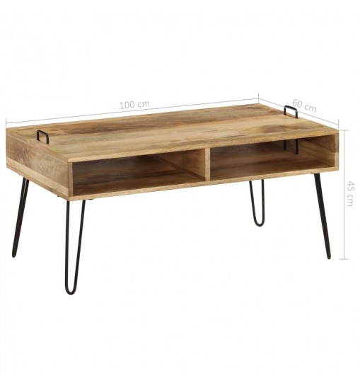 vidaXL Coffee Table Solid Mango Wood 39.4"x23.6"x17.7"