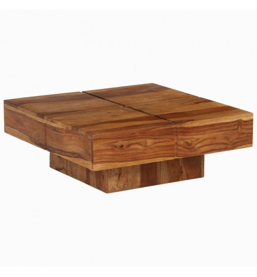 vidaXL Coffee Table 31.5"x31.5"x11.8" Solid Wood Acacia