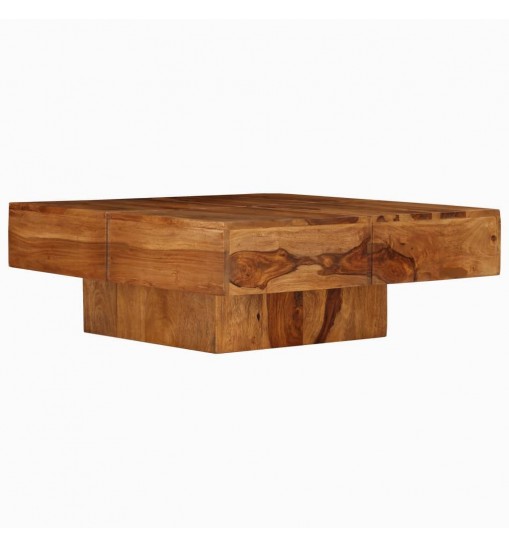 vidaXL Coffee Table 31.5"x31.5"x11.8" Solid Wood Acacia