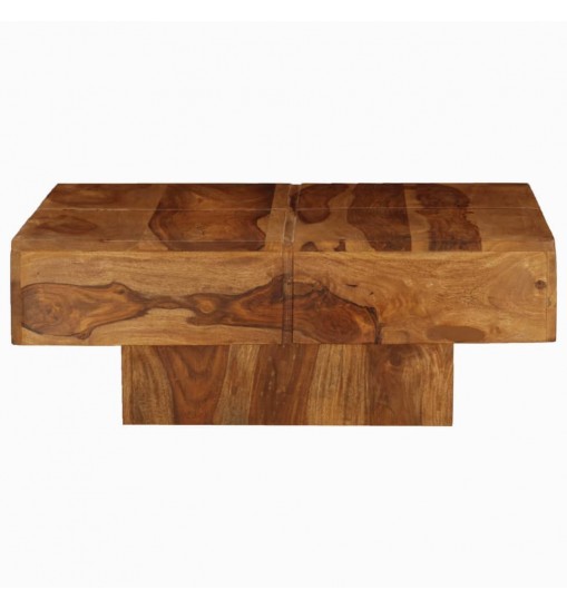 vidaXL Coffee Table 31.5"x31.5"x11.8" Solid Wood Acacia