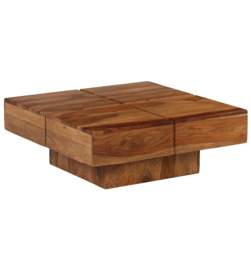 vidaXL Coffee Table 31.5"x31.5"x11.8" Solid Wood Acacia