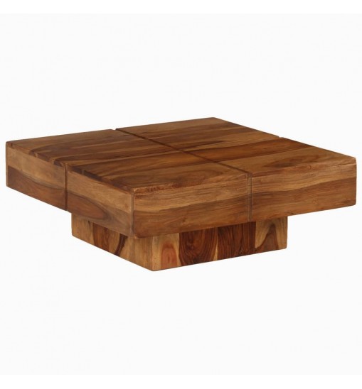 vidaXL Coffee Table 31.5"x31.5"x11.8" Solid Wood Acacia