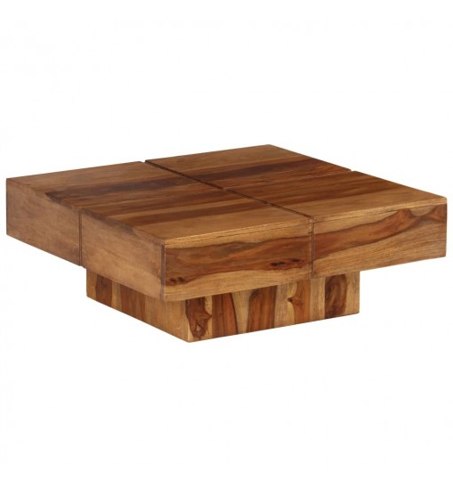 vidaXL Coffee Table 31.5"x31.5"x11.8" Solid Wood Acacia