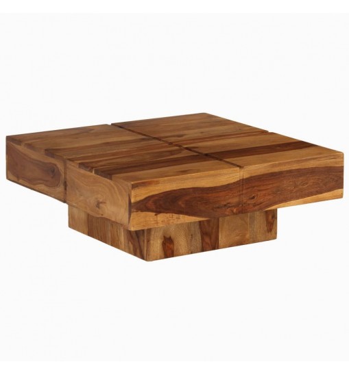 vidaXL Coffee Table 31.5"x31.5"x11.8" Solid Wood Acacia