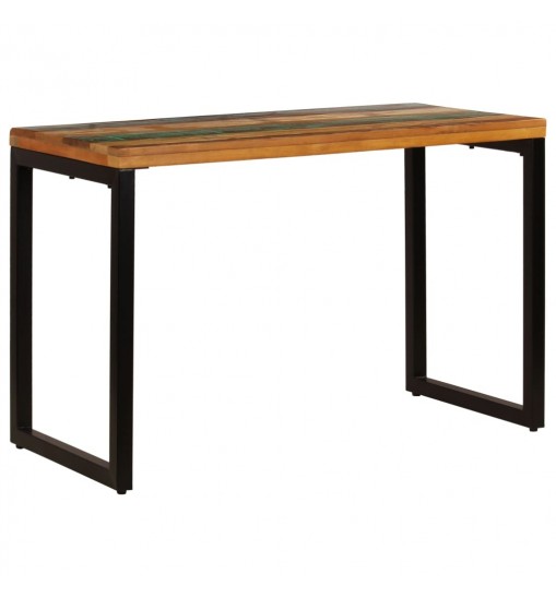 vidaXL Dining Table 45.3"x21.7"x29.9"  Solid Reclaimed Wood and Steel