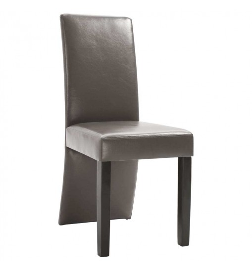 vidaXL Dining Chairs 4 pcs Gray Faux Leather