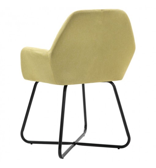 vidaXL Dining Chairs 2 pcs Green Fabric