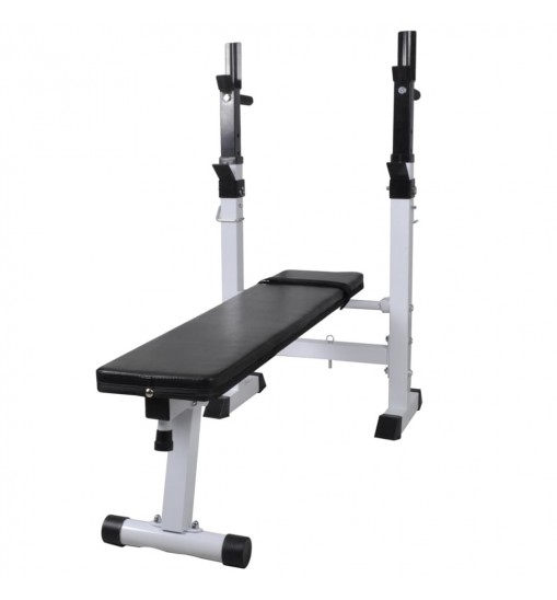 vidaXL Workout Bench with Weight Rack, Barbell and Dumbbell Set198.4 lb