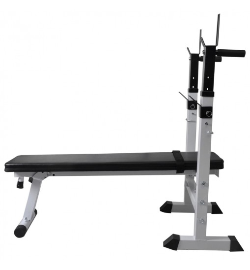 vidaXL Workout Bench with Weight Rack, Barbell and Dumbbell Set198.4 lb