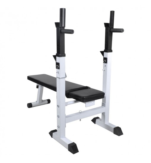 vidaXL Workout Bench with Weight Rack, Barbell and Dumbbell Set198.4 lb