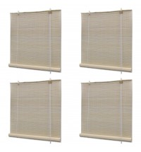 vidaXL Natural Bamboo Roller Blinds 4 pcs 47.2"x63"