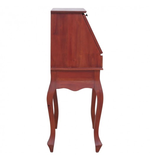 vidaXL Secretary Desk Brown 30.7"x16.5"x40.6" Solid Mahogany Wood