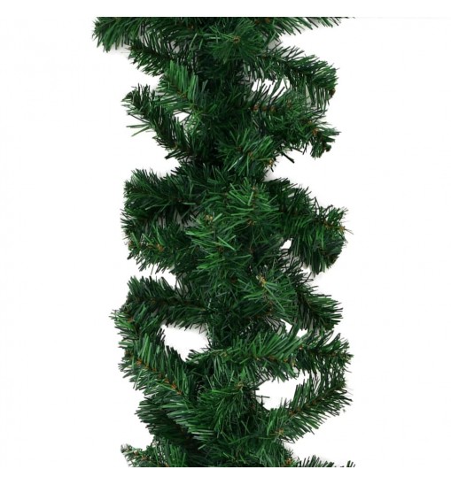 vidaXL Christmas Garlands 4 pcs Green 106.3" PVC