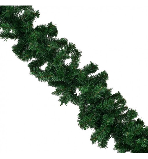 vidaXL Christmas Garlands 4 pcs Green 106.3" PVC