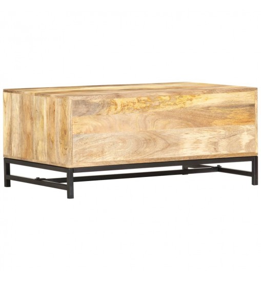 vidaXL Coffee Table 35.4"x21.7"x15.7" Solid Mango Wood