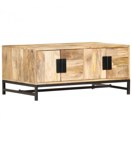 vidaXL Coffee Table 35.4"x21.7"x15.7" Solid Mango Wood