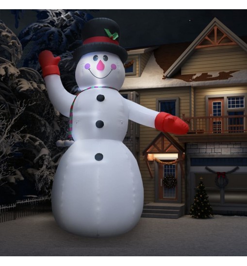 vidaXL Christmas Inflatable Snowman with LED IP44 236.2" XXL