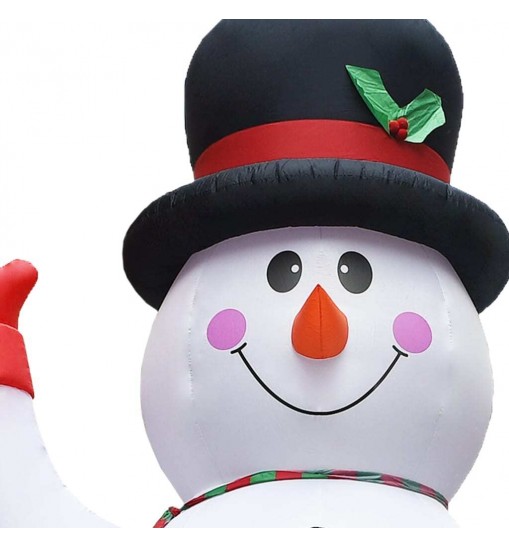 vidaXL Christmas Inflatable Snowman with LED IP44 236.2" XXL