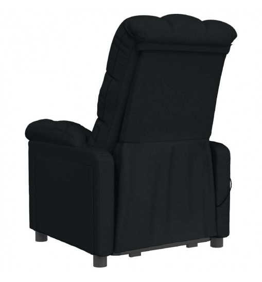 vidaXL Massage Recliner Black Fabric