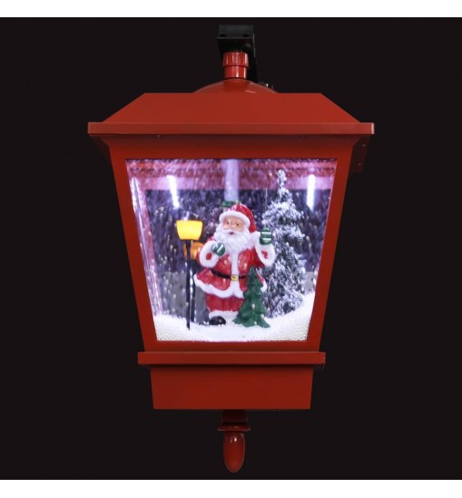 vidaXL Christmas Wall Lamp with LED Lights and Santa Red 15.7"x10.6"x17.7"