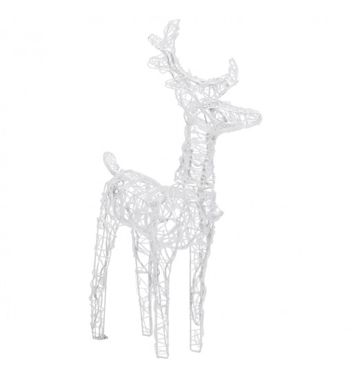 vidaXL Reindeers & Sleigh Christmas Decoration 160 LEDs 51.2" Acrylic