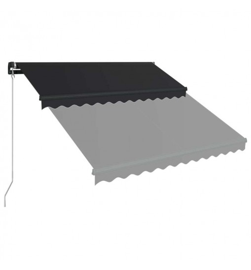 vidaXL Manual Retractable Awning 118.1"x98.4" Anthracite