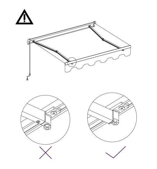 vidaXL Manual Retractable Awning 118.1"x98.4" Anthracite