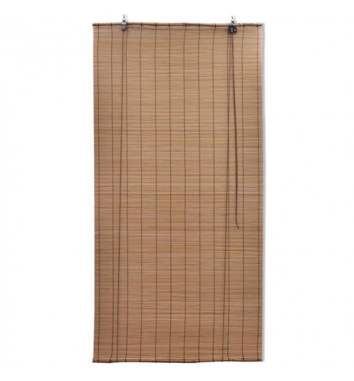 vidaXL Bamboo Roller Blinds 2 pcs Brown 47.2" x 86.8"