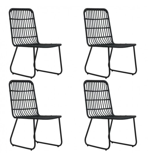 vidaXL 5 Piece Patio Dining Set Poly Rattan and Glass