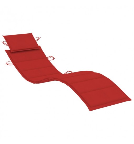 vidaXL Rocking Sun Lounger with Cushion Solid Teak Wood