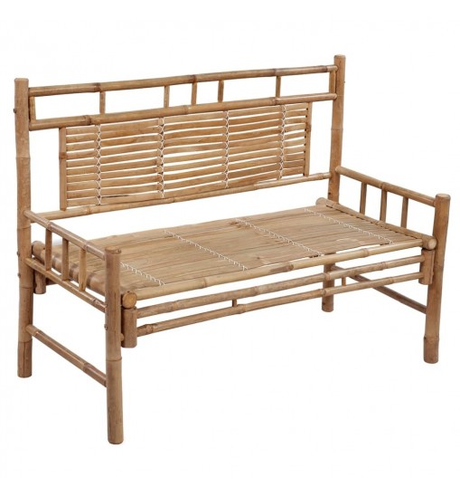 vidaXL Patio Bench with Cushion 47.2" Bamboo