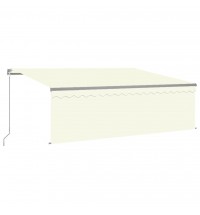 vidaXL Manual Retractable Awning with Blind 13.1'x9.8' Cream