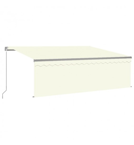 vidaXL Manual Retractable Awning with Blind 13.1'x9.8' Cream