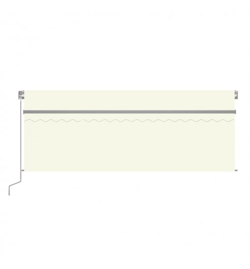 vidaXL Manual Retractable Awning with Blind 13.1'x9.8' Cream