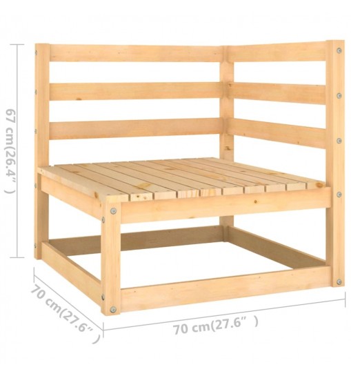 vidaXL 7 Piece Patio Lounge Set with Cushions Solid Wood Pine