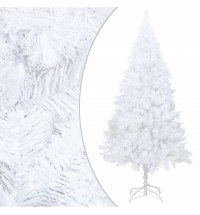 vidaXL Artificial Christmas Tree with LEDs&Ball Set White 82.7" PVC