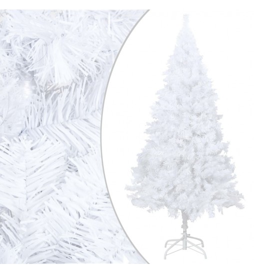 vidaXL Artificial Christmas Tree with LEDs&Ball Set White 82.7" PVC