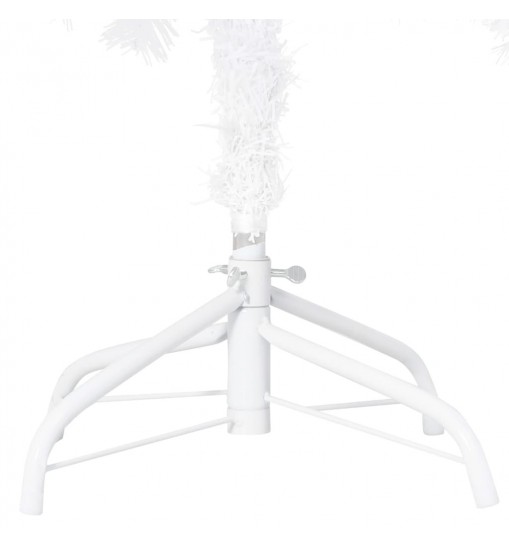 vidaXL Artificial Christmas Tree with LEDs&Ball Set White 82.7" PVC