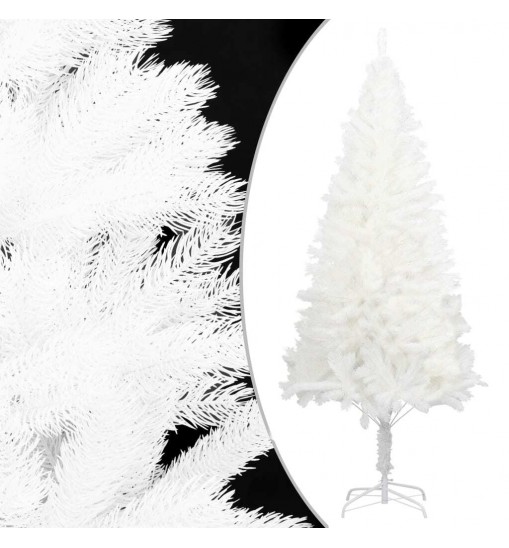 vidaXL Artificial Christmas Tree with LEDs&Ball Set White 82.7"