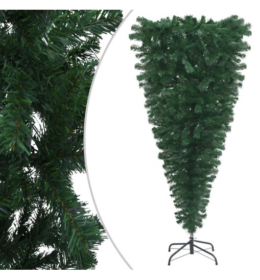 vidaXL Upside-down Artificial Christmas Tree with LEDs&Ball Set 94.5"