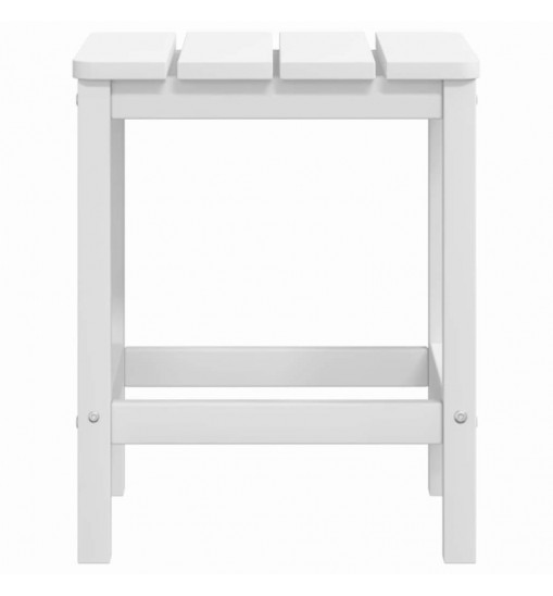 vidaXL Patio Adirondack Chairs with Table HDPE White