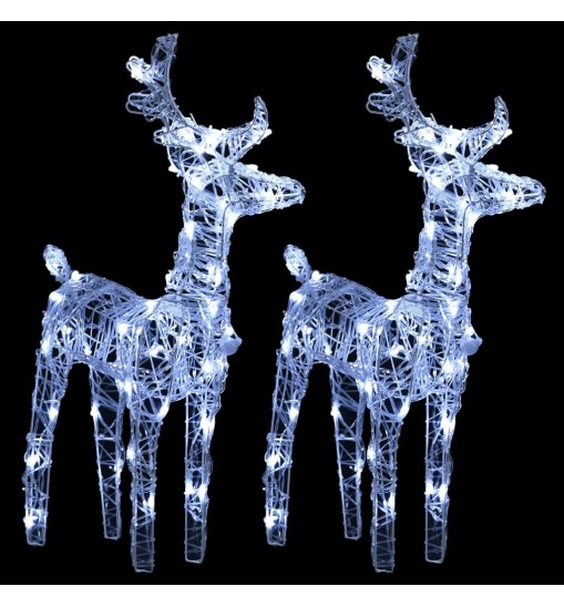 vidaXL Reindeers & Sleigh Christmas Decoration 240 LEDs Acrylic