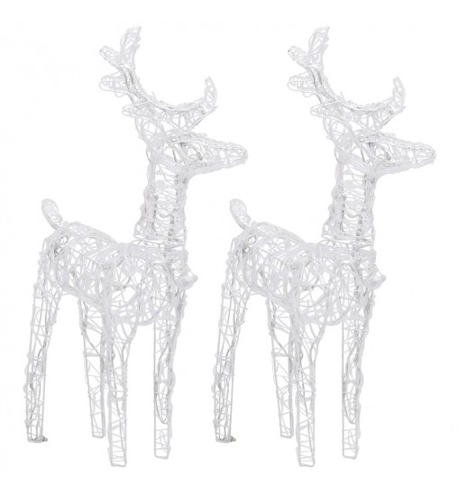 vidaXL Reindeers & Sleigh Christmas Decoration 240 LEDs Acrylic