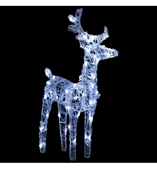 vidaXL Reindeers & Sleigh Christmas Decoration 240 LEDs Acrylic