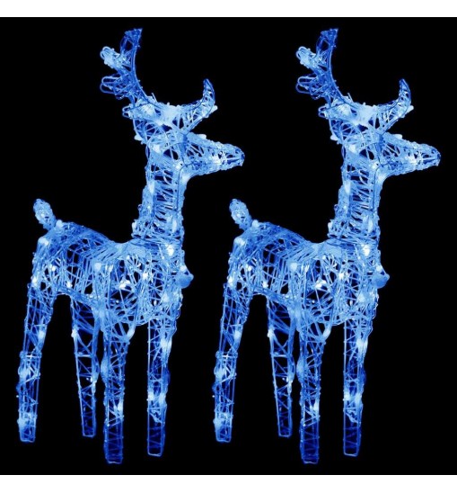 vidaXL Reindeers & Sleigh Christmas Decoration 240 LEDs Acrylic