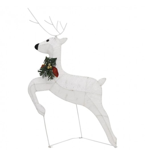 vidaXL Reindeer & Sleigh Christmas Decoration 100 LEDs Outdoor White