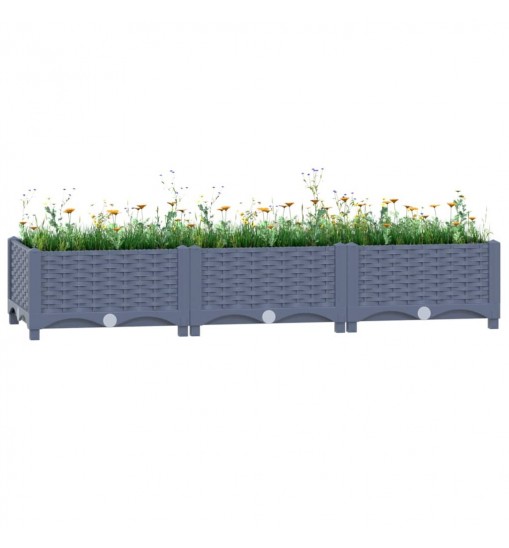 vidaXL Raised Bed 47.2"x15.7"x9.1" Polypropylene