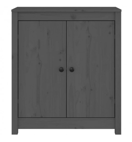 vidaXL Sideboards 2 pcs Gray 27.6"x13.8"x31.5" Solid Wood Pine