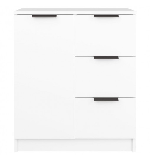 vidaXL Sideboards 2 pcs White 23.6"x11.8"x27.6" Engineered Wood